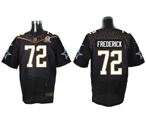 Nike Cowboys #72 Travis Frederick Black 2016 Pro Bowl Men's Stitched NFL Elite Jersey - Click Image to Close